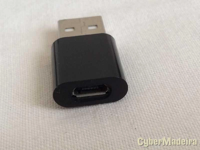 Adaptador USB2.0 tipo A macho para micro USB 5 pinos femea