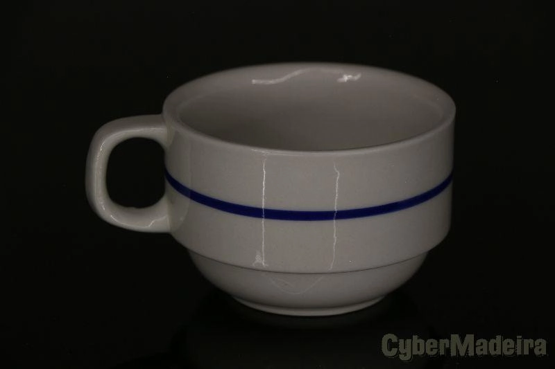 Chávena de Café clássica com linha azul