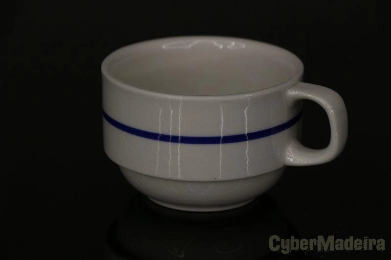 Chávena de Café clássica com linha azul