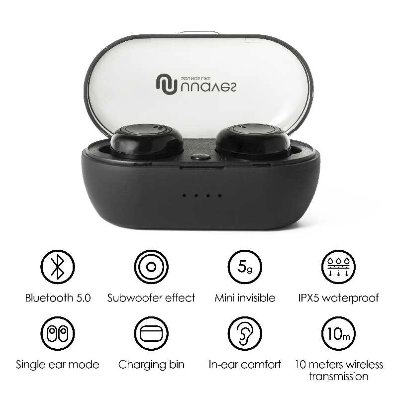 Auriculares Bluethooth Wireless UUaves - Optimo preço Preto