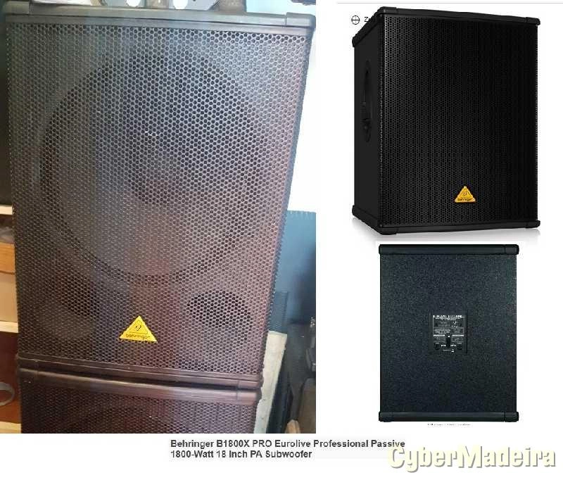 Behringer B1800X . 2 Graves / Subwoofer 1800w Max.