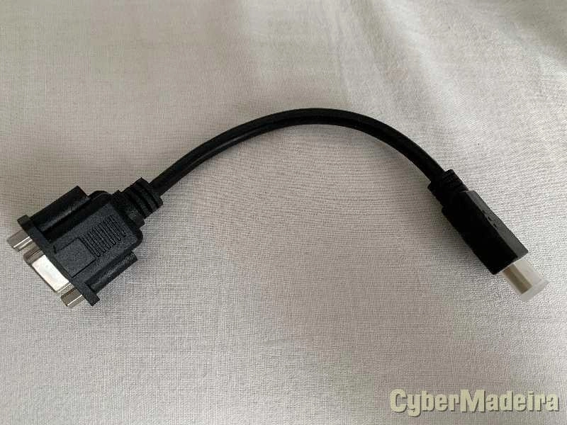 Cabo adaptador hdmi macho para vga d-sub 15 femea