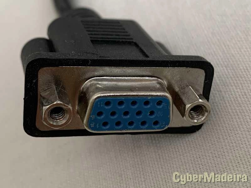 Cabo adaptador hdmi macho para vga d-sub 15 femea