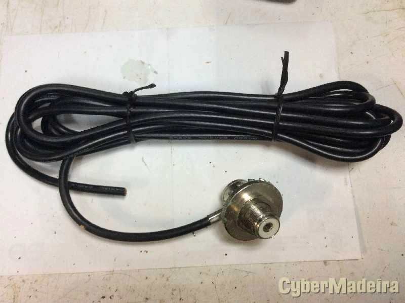 Cabo e ficha para antena de CB