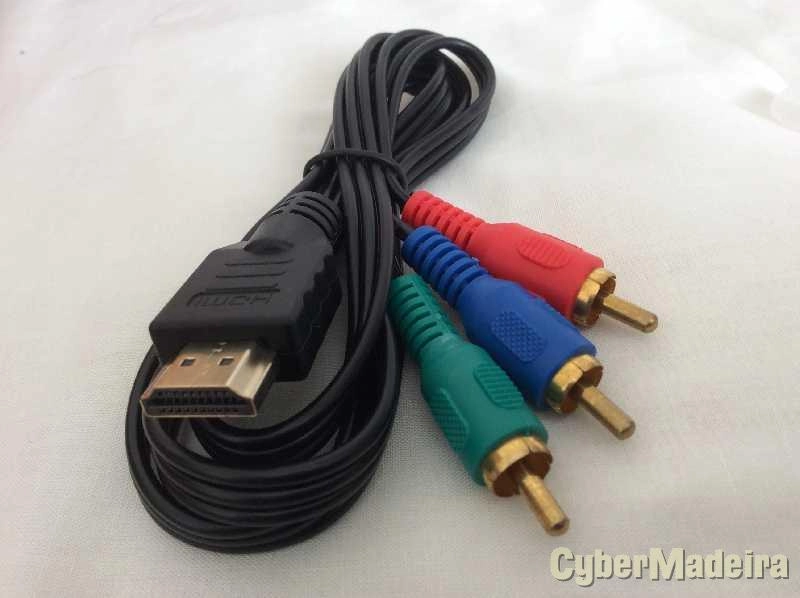 Cabo HDMI para 3 RCA áudio e vídeo
