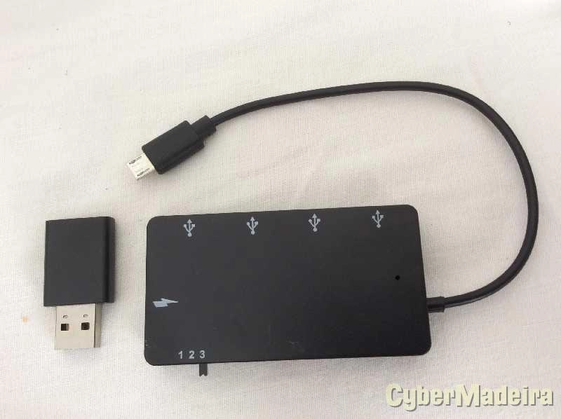 Cabo Hub Otg micro usb com 4 portas USB