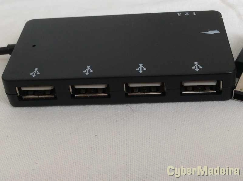 Cabo Hub Otg micro usb com 4 portas USB