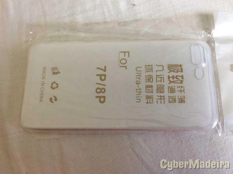 Capa silicone transparente para iPhone 7 Plus e 8 Plus