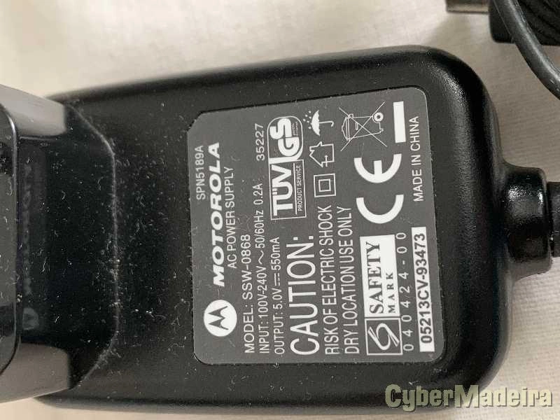 Carregador Motorola SSW-0868 5V 550mAh