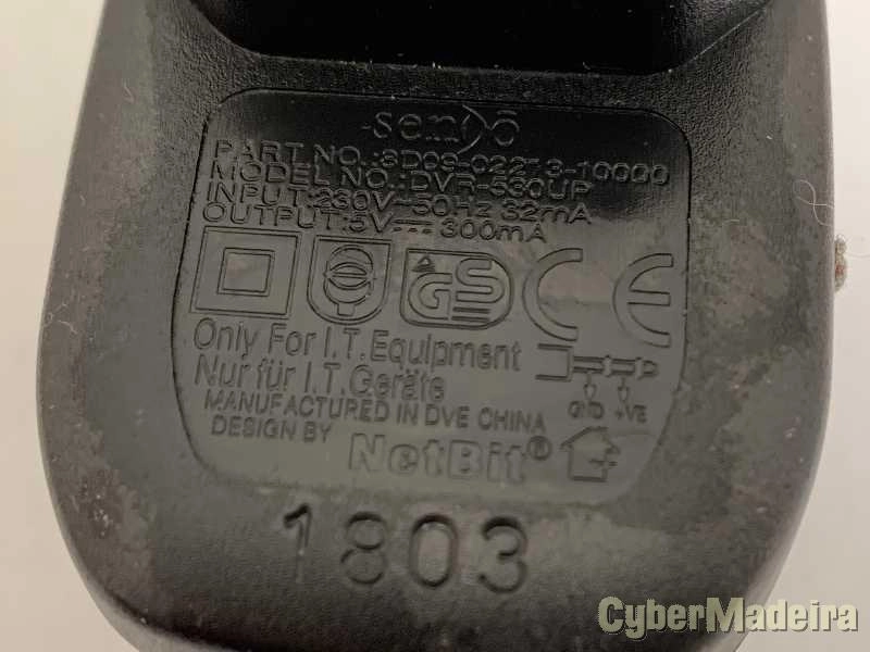 Carregador telemóvel Sendo. DVR-530UP