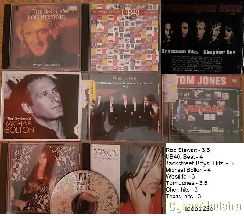 Cds - Albums'Vários'Singles : Pop,Rock,Dance,House,Techno,80's,90