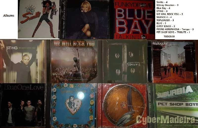 Cds - Albums'Vários'Singles : Pop,Rock,Dance,House,Techno,80's,90