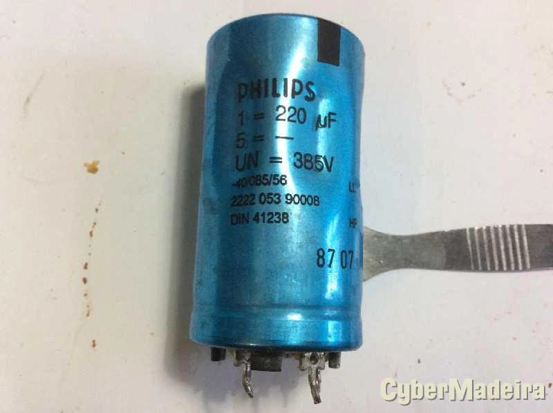 Condensador eletrolitico 220uF 385V Philips  2222 053 90008