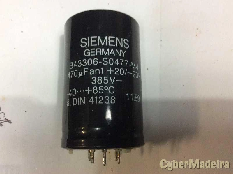 Condensador eletrolitico Siemens B43306-S0477-M4   470uF 385V