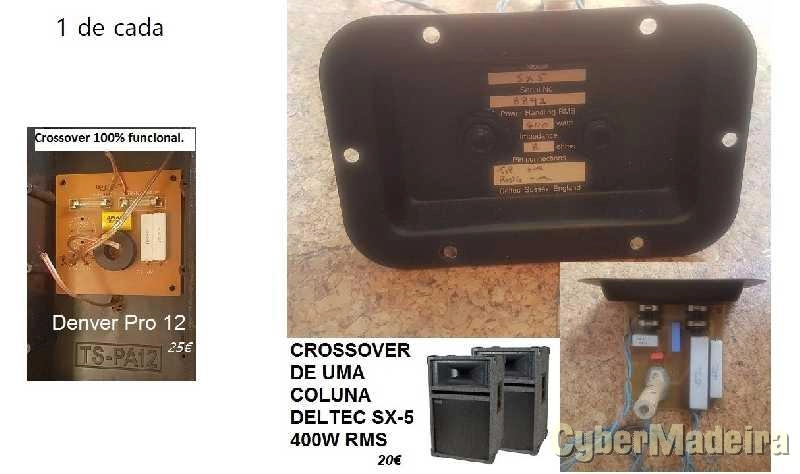 2 Crossovers de 2 vias - 1 Deltec Sx5 e 1 Denver Pro 12 - aceito trocas