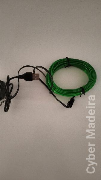 El wire fio decorativo usb verde.12€