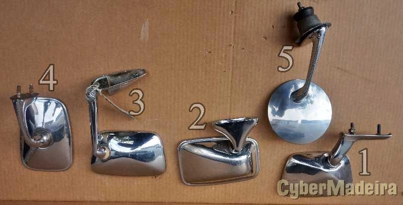 Espelhos retrovisores exteriores cromados clássicos