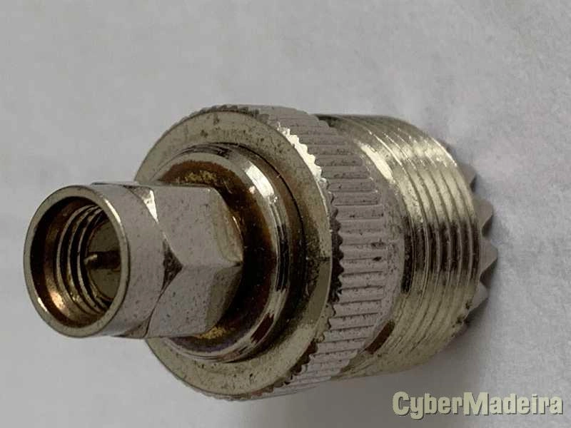 Ficha adaptadora SMA macho PL259 fêmea