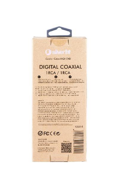 Cabo digital coaxial prata ht high end 2 1rca - macho - macho - 2m - preto