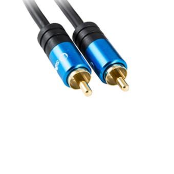 Cabo digital coaxial prata ht high end 2 1rca - macho - macho - 2m - preto
