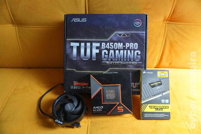 Motherboard B450M TUF Plus + Ryzen 5 2600 + Vengeance 16 gb (2x8)