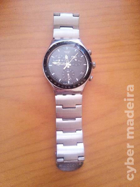 VINTAGE SWATCH AG-1999 IRONY Chrono Quartz St. Steel Men's SWISS MADE WATCH