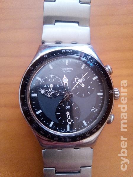 VINTAGE SWATCH AG-1999 IRONY Chrono Quartz St. Steel Men's SWISS MADE WATCH