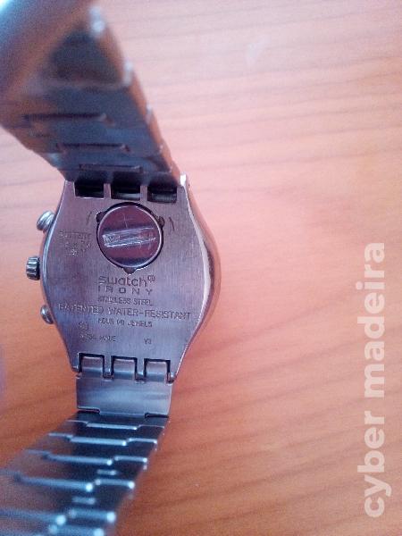 VINTAGE SWATCH AG-1999 IRONY Chrono Quartz St. Steel Men's SWISS MADE WATCH