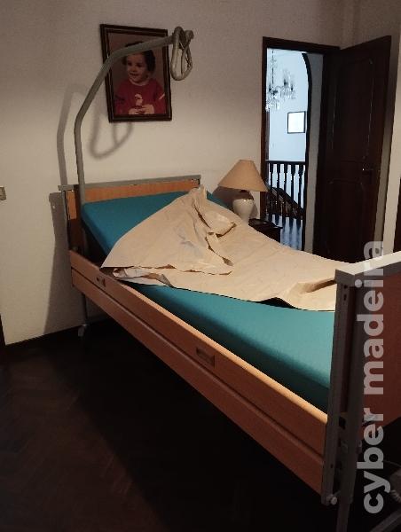 Cama articulada elétrica + colchão visco-elástico + colchão de pressão alternada
