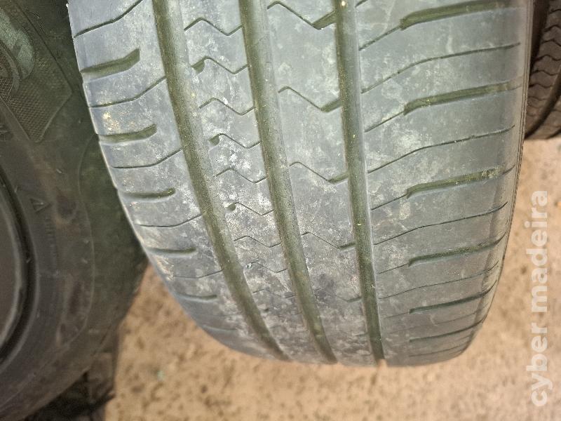 Jantes e pneus 2 praticamente novos e 2 com 80% de piso 14" Som