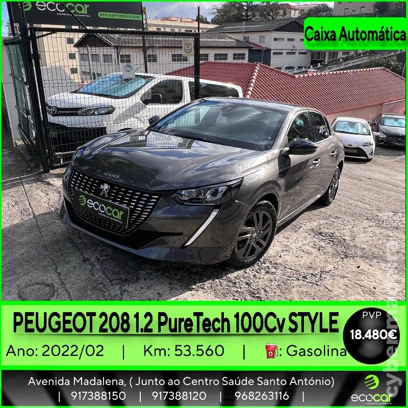PEUGEOT 208 1.2 Pure Tech 100 cv Style - CAIXA AUTOMÁTICA Gasolina