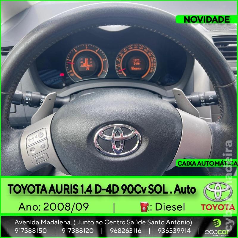 TOYOTA AURIS 1.4 D-4D 90 cv - CAIXA AUTOMÁTICA Gasóleo