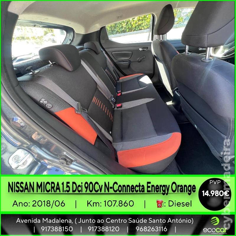 NISSAN MICRA 1.5 DCI 90 CV N-CONNECTA ENERGY ORANGE Gasóleo