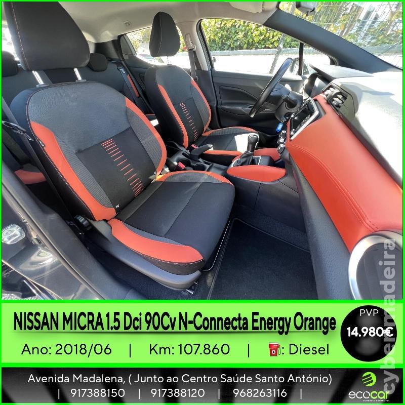 NISSAN MICRA 1.5 DCI 90 CV N-CONNECTA ENERGY ORANGE Gasóleo
