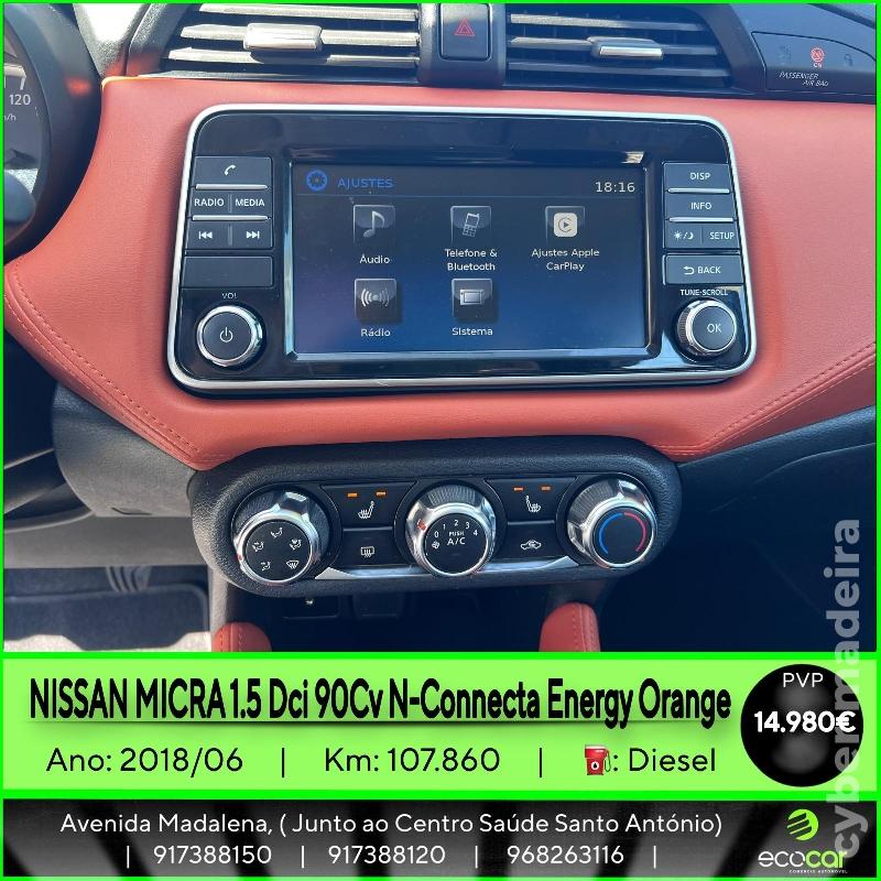 NISSAN MICRA 1.5 DCI 90 CV N-CONNECTA ENERGY ORANGE Gasóleo