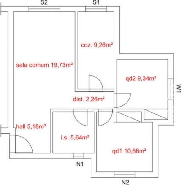 Apartamento T2 para Venda