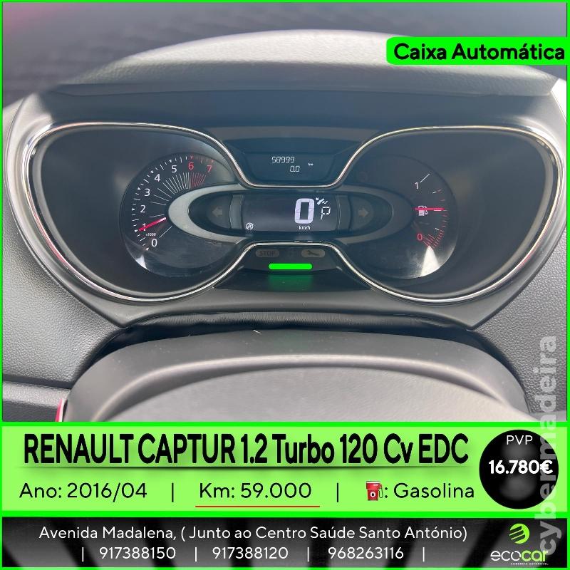 RENAULT CAPTUR 1.2 Turbo 120 cv - CAIXA AUTOMÁTICA Gasolina