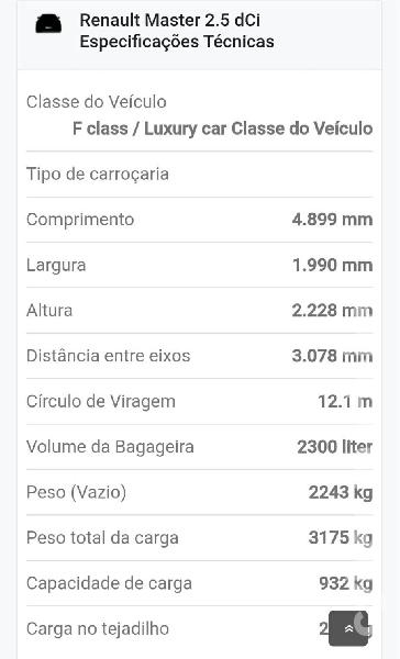 RENAULT MASTER 2.5 dci Gasóleo