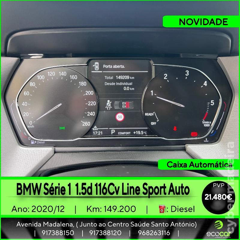 BMW Serie 1 1.5 D 116 cv -CAIXA AUTOMÁTICA Gasóleo