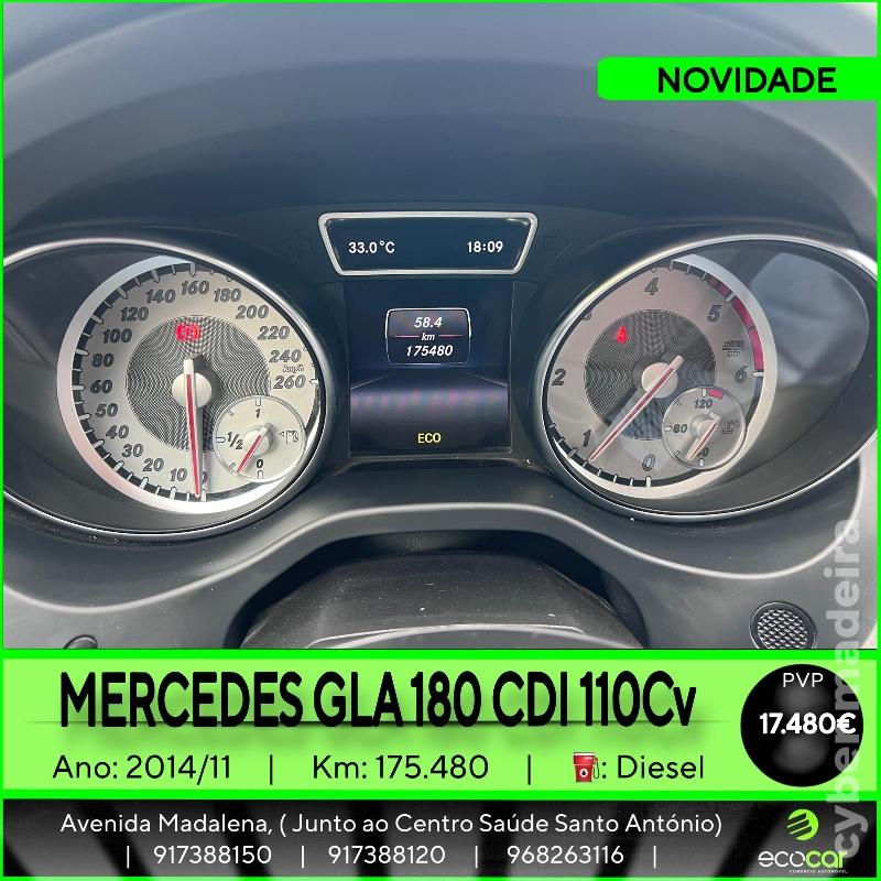 MERCEDES GLA 180 CDI 110 cv Gasóleo