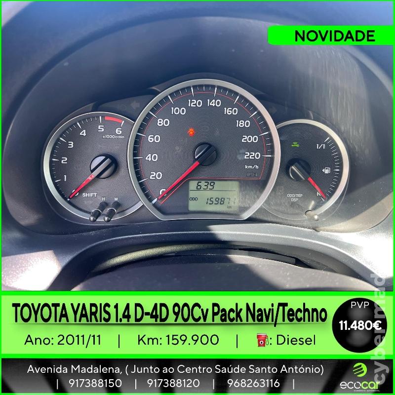 TOYOTA YARIS 1.4 D-4D 90 cv Pack Navi/Techno Gasóleo