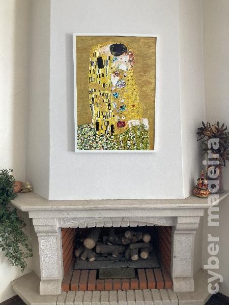 O BEIJO - pintura à mão inspirada em Gustav Klimt