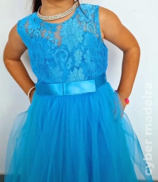 Vestido festa azul S