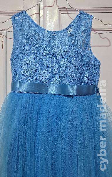 Vestido festa azul S