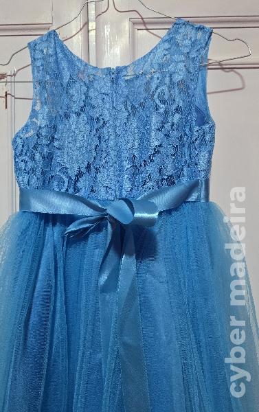 Vestido festa azul S
