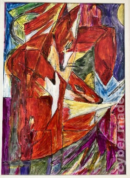 Raposas - 50 cmx70 cm