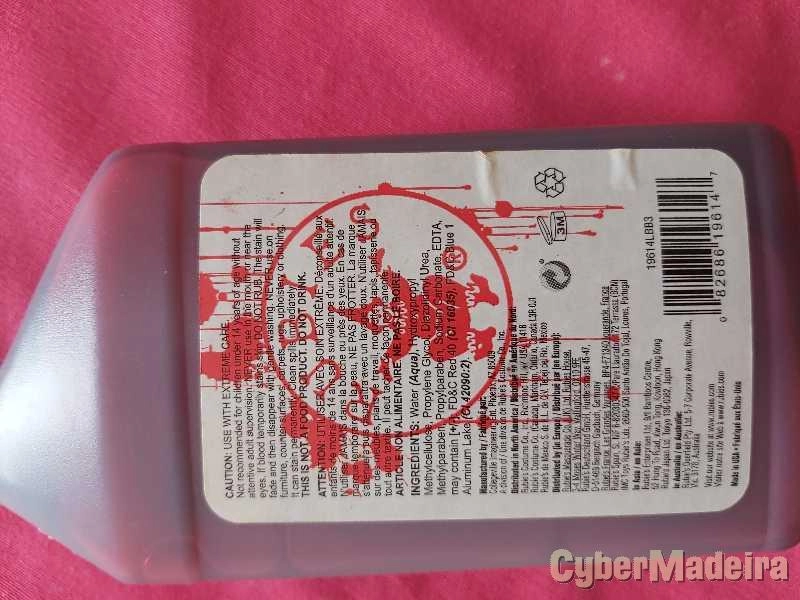 KIt Sangue artificial com tintas de maquiagem Halloween ou Carnaval