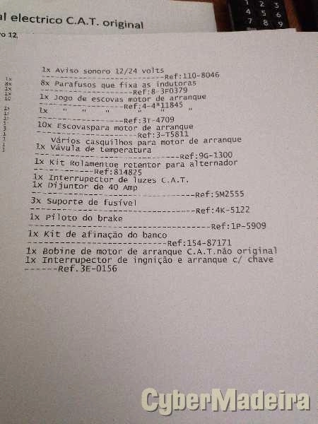 Lote de peças originais C. A. T.
