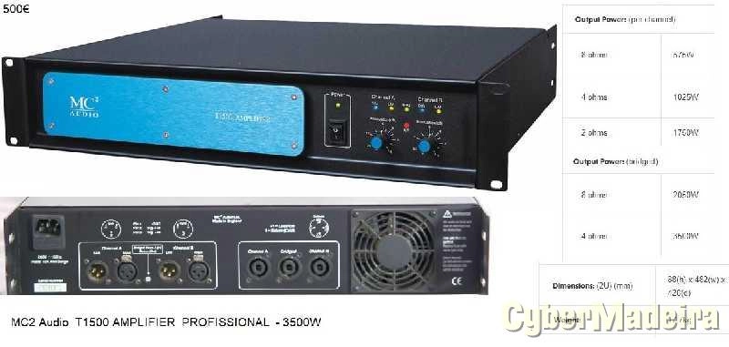 MC-AUDIO T1500 - Amplificador Profissional 3500w