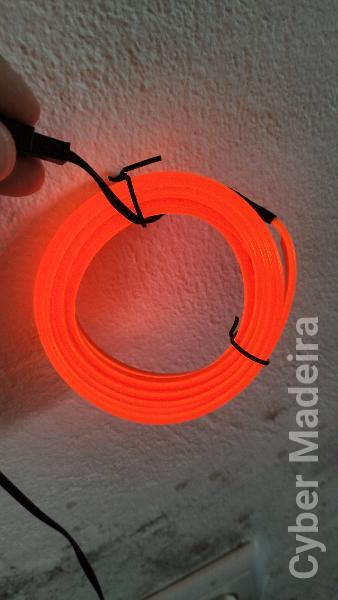 El wire fio decorativo usb vermelho 3m